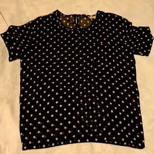 Polka dot sheer top size medium